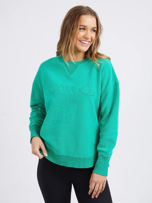 Foxwood Cosy Simplified Crew-Green