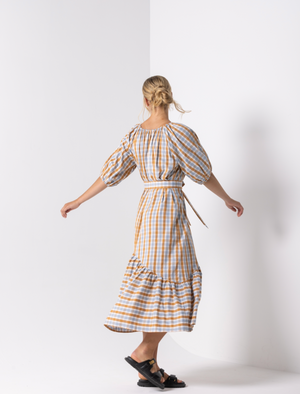 DRESSED Tango Dress-Sunrise Check | NZ womens clothing | Trio Boutique Geraldine