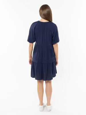 Seeking Lola Courageous Mini Dress-Navy