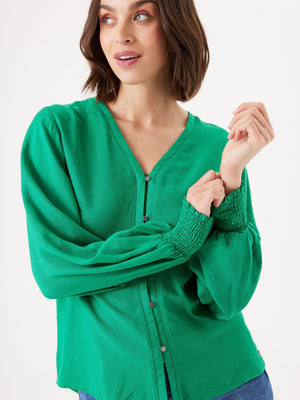 Garcia Blouse-Green | NZ womens clothing | Trio Boutique Geraldine
