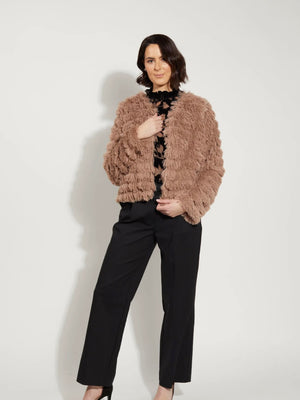 Drama The Label Fur Baby Jacket-Porcini | NZ womens clothing | Trio Boutique Geraldine