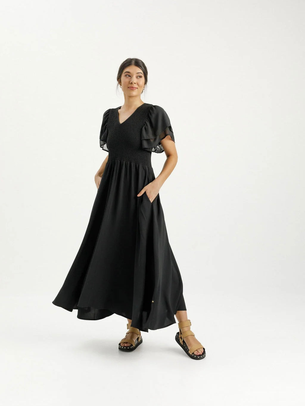 Home Lee Gwyneth Dress-Black