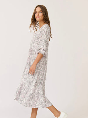 Cartel & Willow Cali Midi Dress-Smudge Leopard