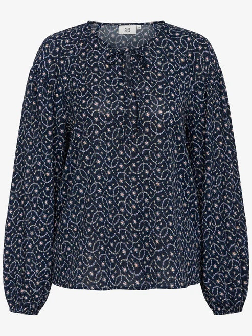 Noa Noa Aio Blouse-Print Blue