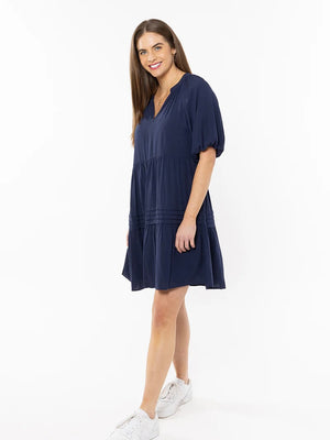 Seeking Lola Courageous Mini Dress-Navy