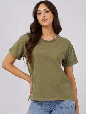 All About Eve Washed Tee-Khaki