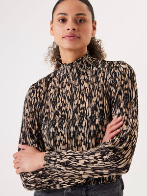 Garcia Blouse-Black Pattern | NZ womens clothing | Trio Boutique Geraldine