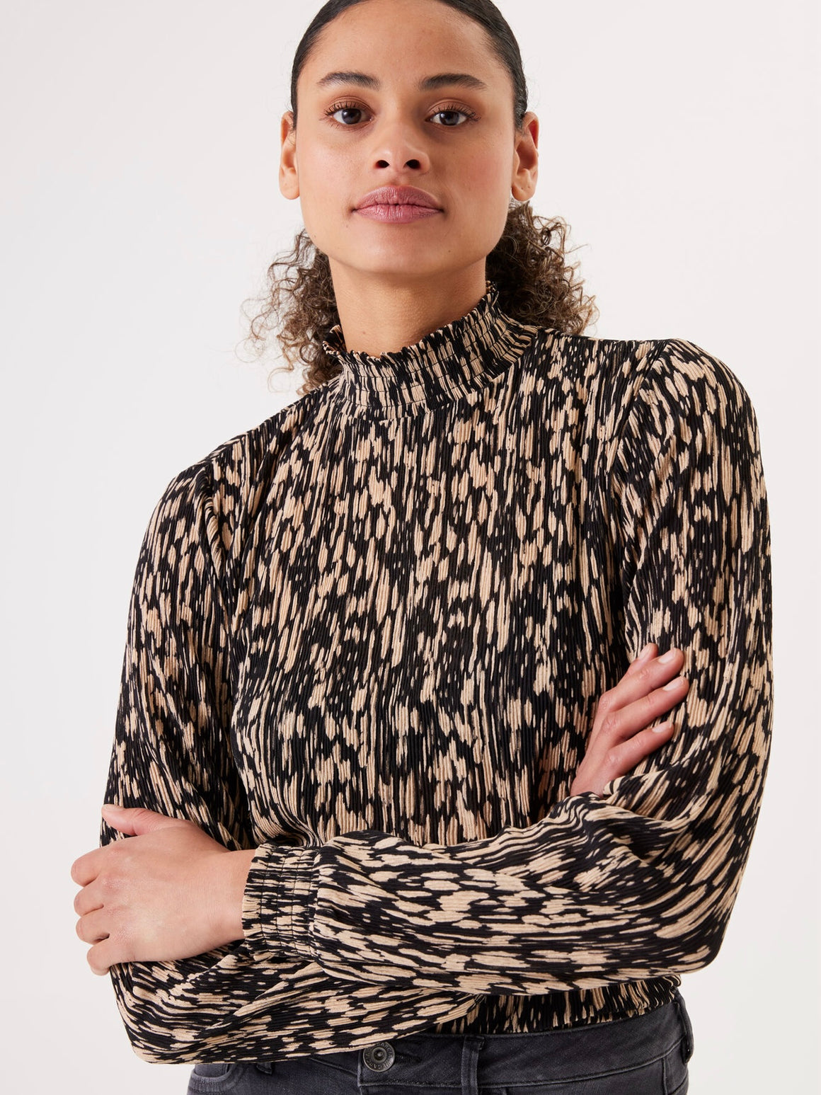 Garcia Blouse-Black Pattern | NZ womens clothing | Trio Boutique Geraldine
