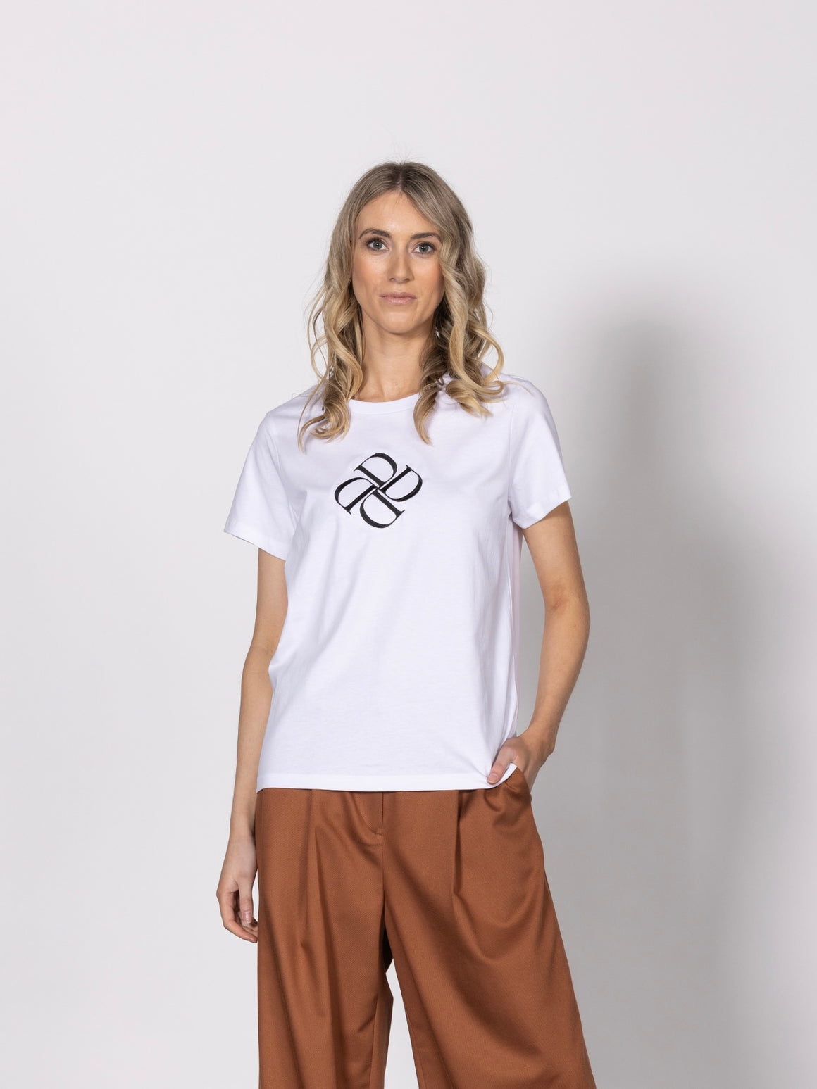 DRESSED Emblem Tee-White | NZ womens clothing | Trio Boutique Geraldine
