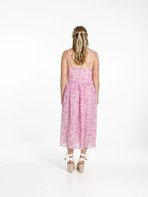 Home-Lee Adaline Dress-Pink Bloom Print | NZ womens clothing | Trio Boutique Geraldine