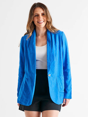 Betty Basics Cyndi blazer-Electric Blue | NZ womens clothing | Trio Boutique Geraldine