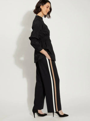 Drama The Label Forde Pant-Black Tan/Cream Stripe | NZ womens clothing | Trio Boutique Geraldine
