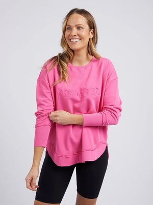 Foxwood Simplified Crew-Bright Pink