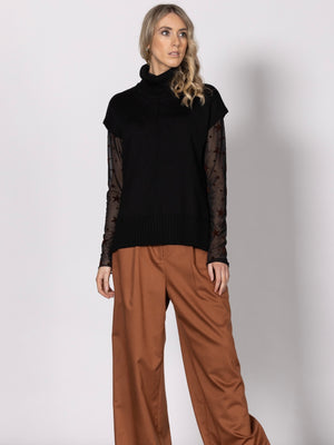 DRESSED Merino Vest-Black | NZ womens clothing | Trio Boutique Geraldine