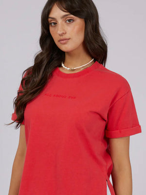 All About Eve Washed Tee-Red