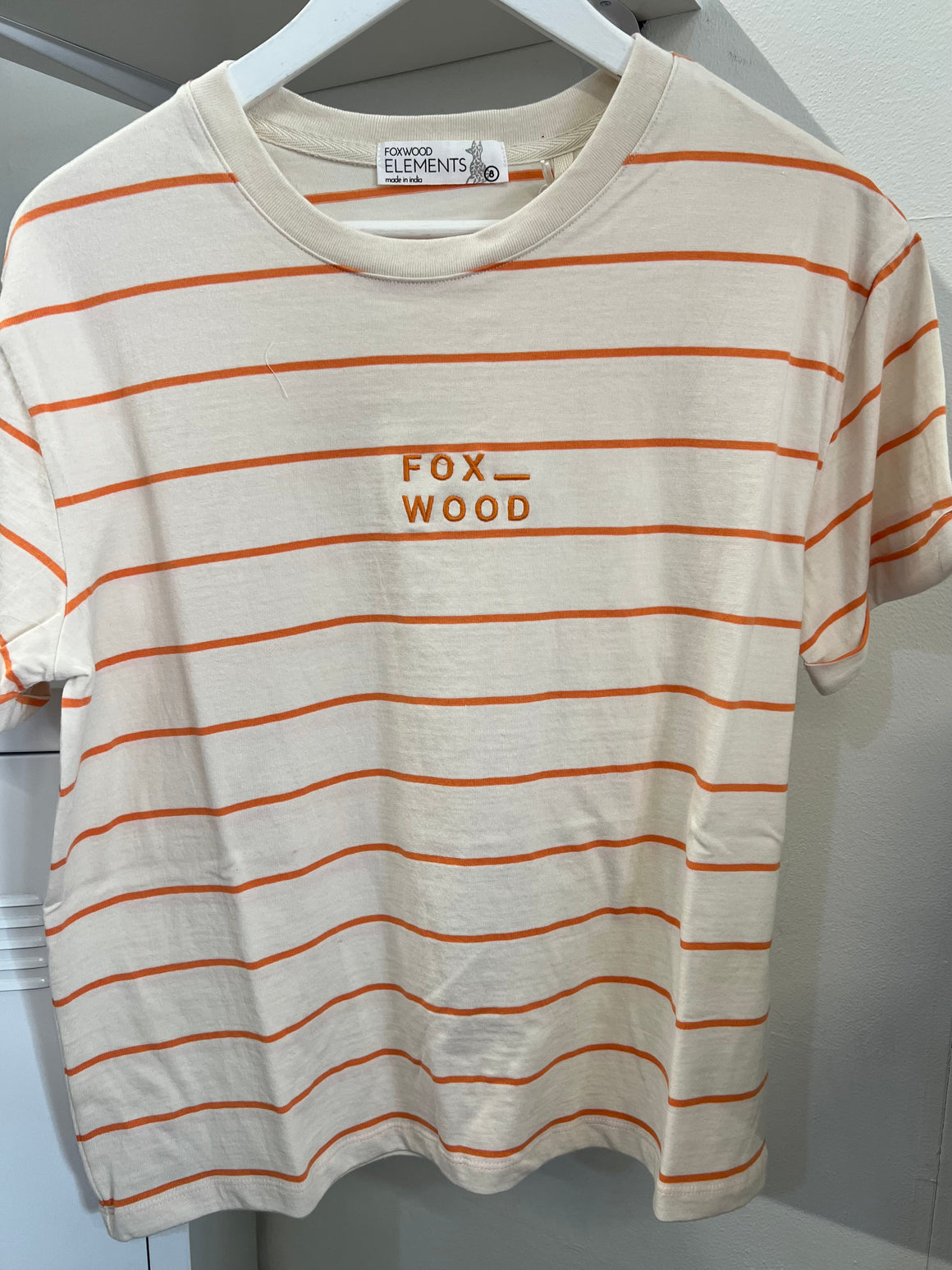 Foxwood Huntleigh Stripe Tee-Orange