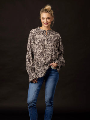 Mi Moso Ellie Top-Animal Print | NZ womens clothing | Trio Boutique Geraldine