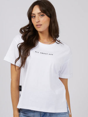 All About Eve Washed Tee-White