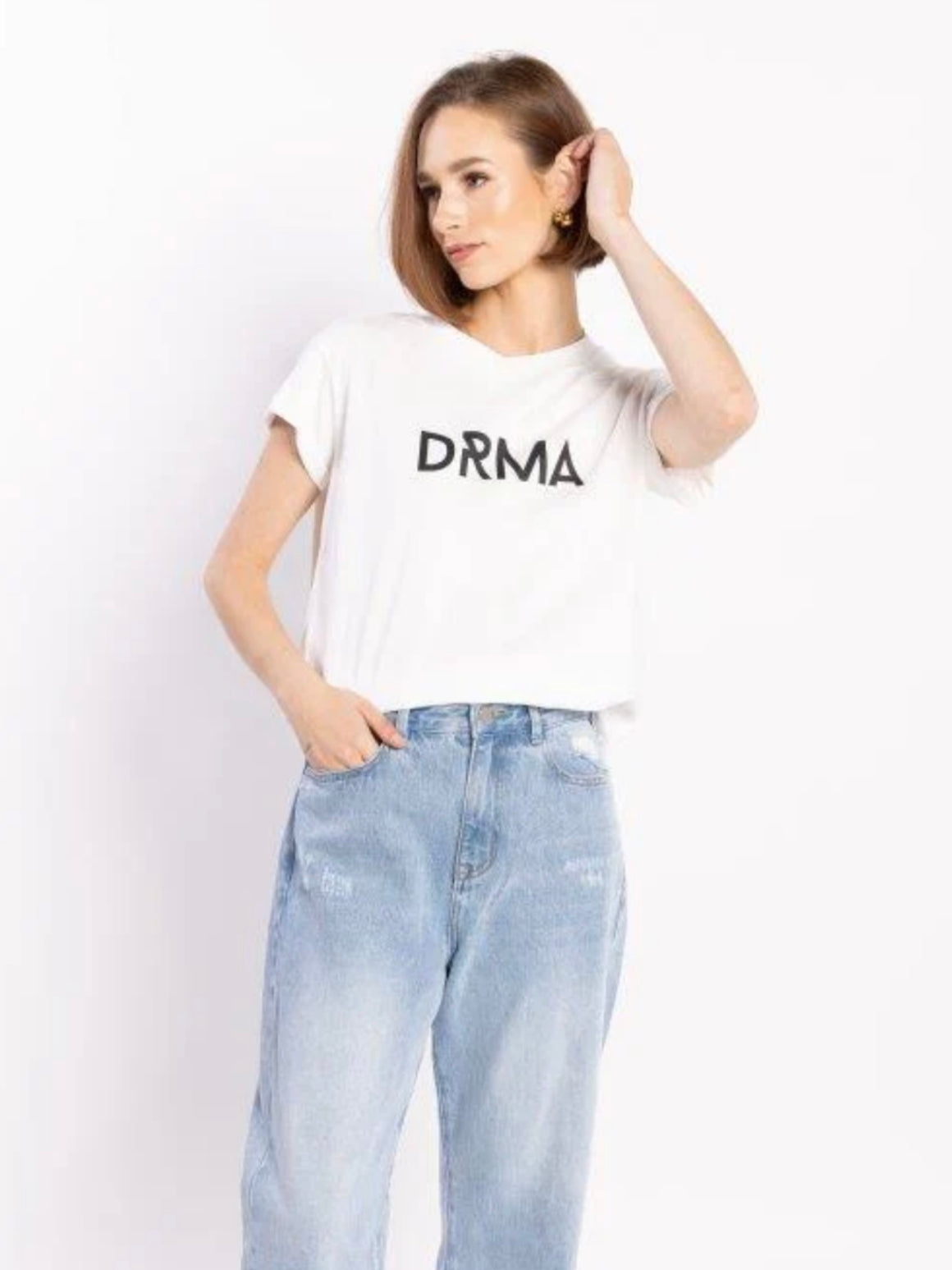 Drama The Label Zoe Tee-White/Black