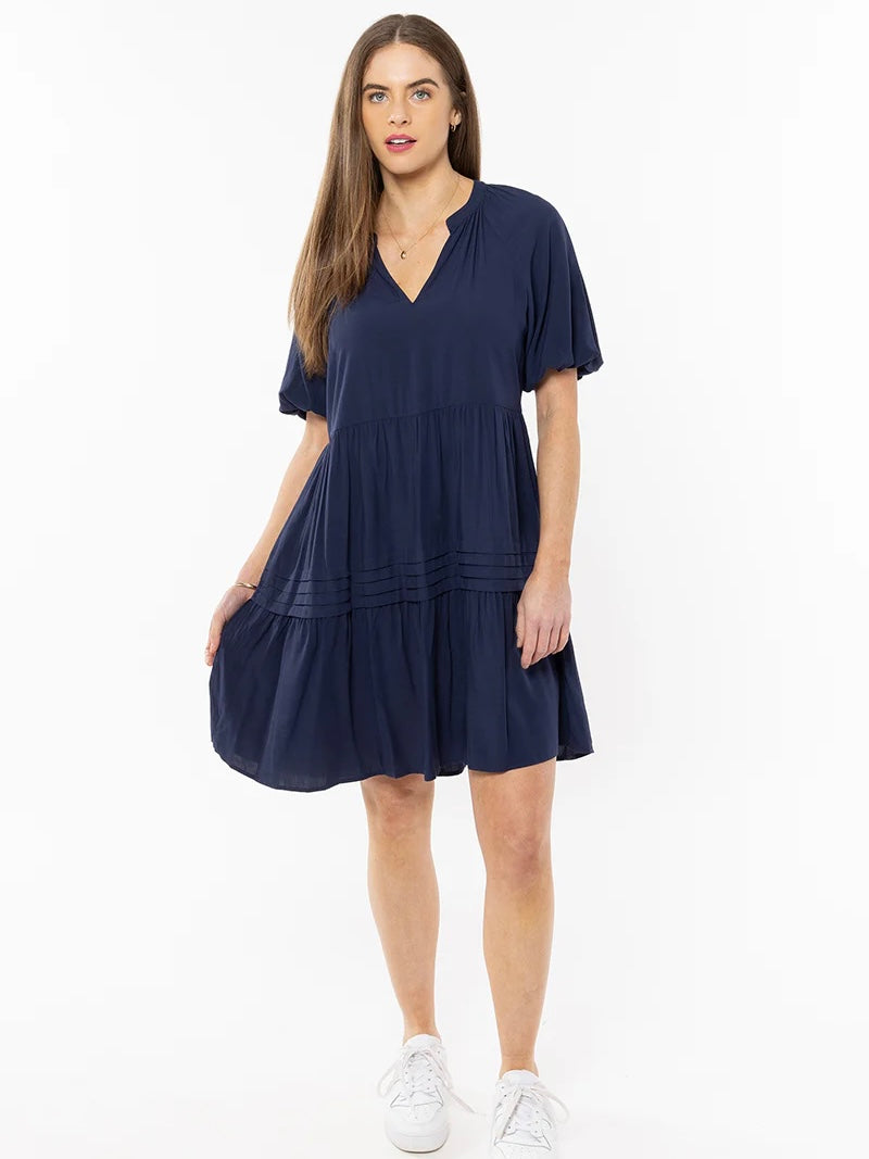 Seeking Lola Courageous Mini Dress-Navy