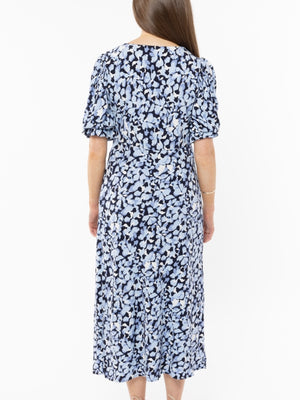 Billie The Label Skillful Midi Dress-Royal Bloom