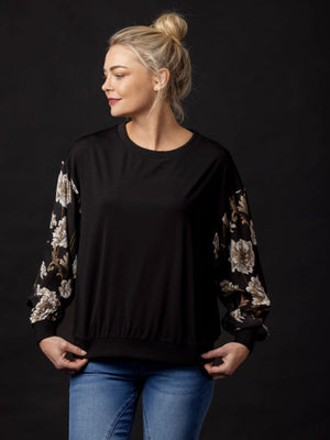 Mi Moso Taylor Top-Floral | NZ womens clothing | Trio Boutique Geraldine