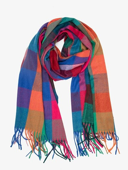Antler Check Scarf-Colourful | NZ womens clothing | Trio Boutique Geraldine