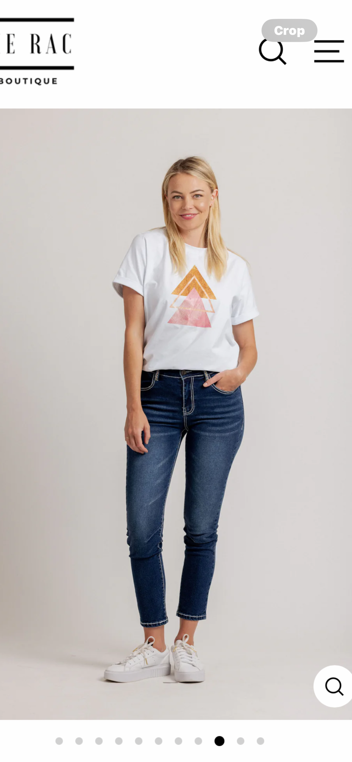 Mi Moso Arrow Tee-White