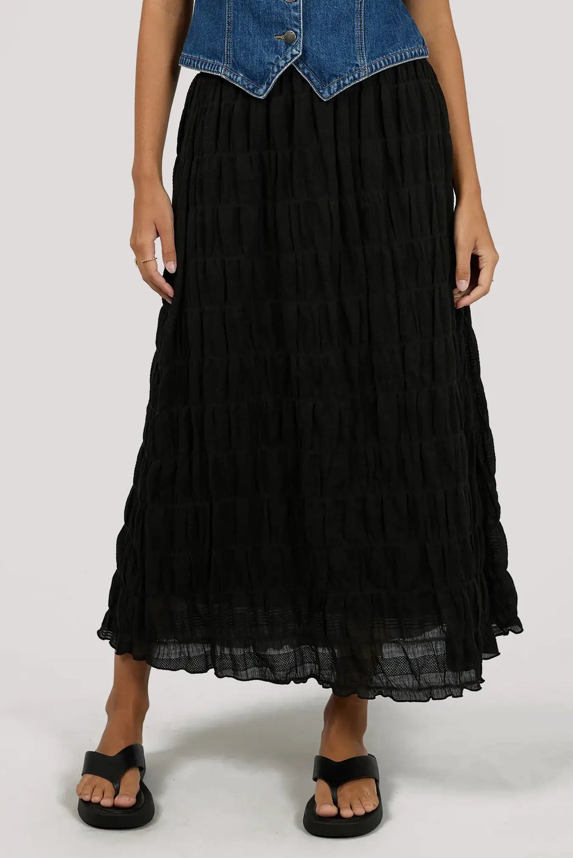 All About Eve Maude Maxi Skirt-Black