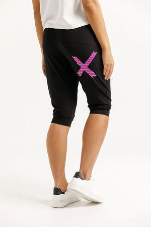 Home Lee 3/4 Aparment Pants-Black with Candy Stripe X