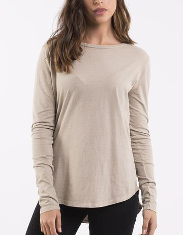 Silent Theory Kara Long Sleeve Top-Tan