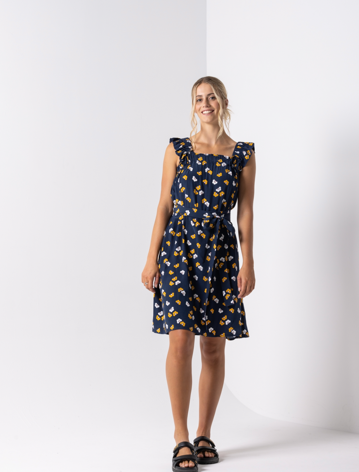 DRESSED Bardot Dress-Retro Daisy | NZ womens clothing | Trio Boutique Geraldine