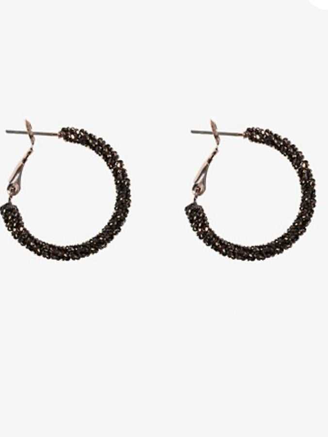 Antler Gwin Hoop Earring Black | NZ womens clothing | Trio Boutique Geraldine
